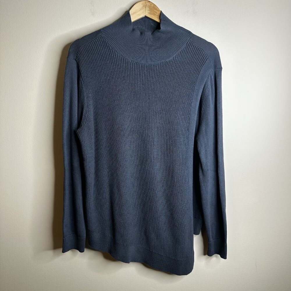 Haven Well Within Womens L Cotton Cashmere Sweater Gray Lagenlook Asymmetrical‎